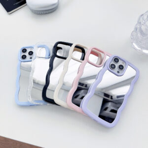 2 in 1 Wave Edge Phone Case with Mirror for iPhone