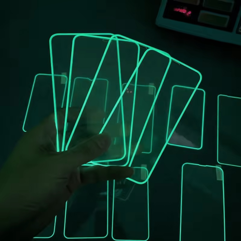 fluorescent glowing tempered glass